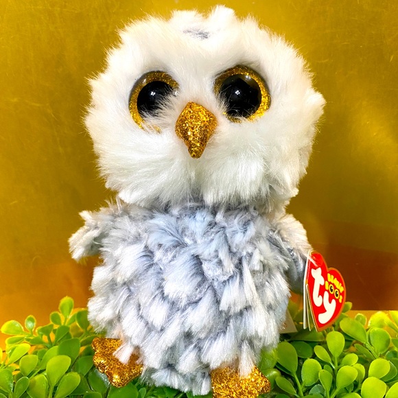 Ty BEANIE BOOS NWT 2019 COLLECTiON OWLETTE OWL BIRTHDAY APRIL 20 GLITTERY EYES - Picture 4 of 12
